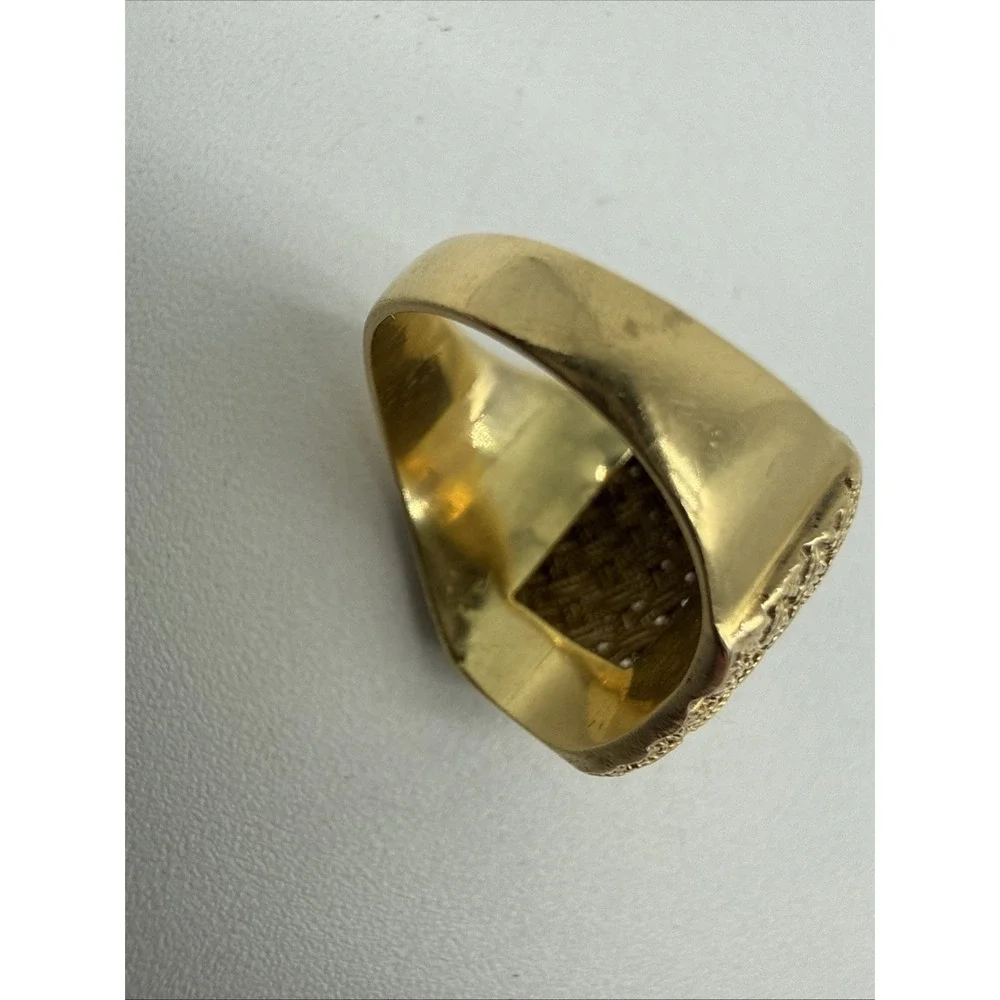 18K Gold Ring Woven Dome Shaped Size 6 .233 Troy Ounce